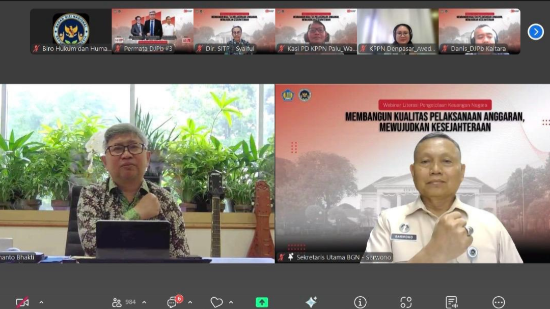 Tingkatkan Kualitas Anggaran, BGN Tanjung Balai dan Kemenkeu Selenggarakan Webinar Literasi Keuangan